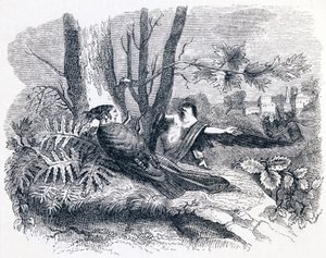 Philomele & Progne - Fabeln von La Fontaine von Grandville