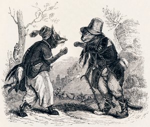 Die Katze und der Fuchs von Grandville