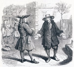 Die Undankbarkeit und die Ungerechtigkeit der Menschen gegenüber dem Glück - Fabeln von La Fontaine von Grandville
