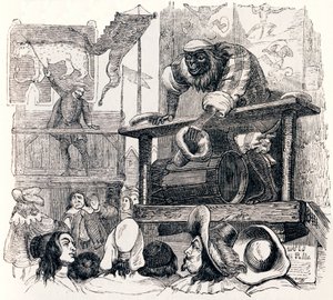 Der Affe und der Leopard - Fabeln von La Fontaine von Grandville
