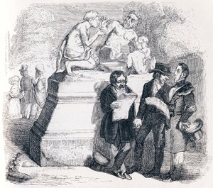 Der Satyr und der Wanderer - Fabeln von La Fontaine von Grandville