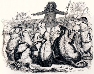 Der Hirte und seine Herde - Fabeln von La Fontaine