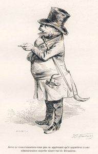 ... es gehört zu einer prächtigen Verwaltung in der Rue de Jerusalem. Vignetten illustriert von JJ Granville. Gravur signiert Guilbaut im Teil "Reise eines Löwen aus Afrika nach Paris" geschrieben von Honore de Balzac in "Szenen aus dem privaten und öffent
