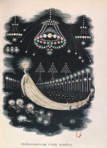 Wanderung eines Kometen, möglicherweise ein Andenken an den Halleyschen Kometen im Jahr 1834. 1849