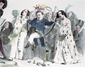 Karikatur von Honore de Balzac (1799-1850)