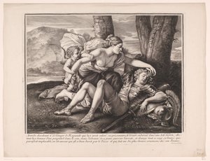 Rinaldo und Armida von Gérard Audran (attributed to)