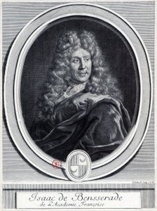 Isaac de Bensserade von der Académie Française von Gérard Edelinck