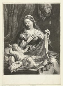 Maria mit Christuskind in der Krippe