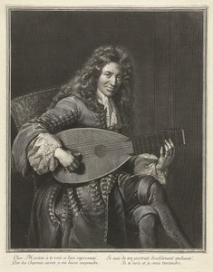 Porträt des Lautenisten und Komponisten Charles Mouton ca. 1626-1710, ca. 1695