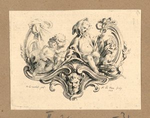 Amor als Mönch mit Caduceus