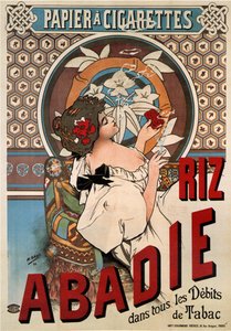 Werbeplakat für das Seidenpapier Abadie, 1898