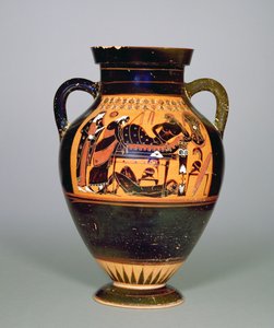Amphora mit Darstellung von Priamos und Achill, ca. 550 v. Chr. von Greek
