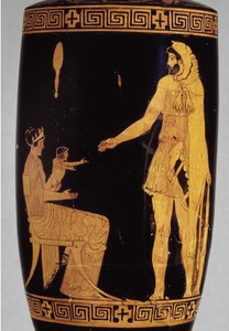 Attische rotfigurige Lekythos, die Herakles darstellt (Detail)