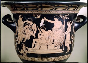 Orestes als Bittsteller am Schrein des Apollo in Delphi (Detail)