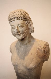 Rampin-Reiter, Reiterstatue aus Marmor, ca. 550 v. Chr., griechische Zivilisation, 6. Jahrhundert v. Chr. (Detail) von Greek