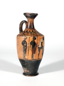 Lekythos, Krieger rüsten sich für die Schlacht, 510-500 v. Chr.