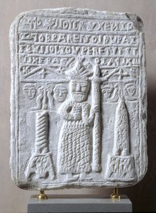 Relief, das Konstantin den Großen mit einer 