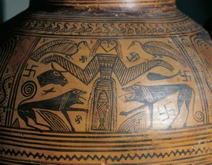 Griechische Zivilisation, Böotische Amphore, aus Theben (Detail) von Greek School