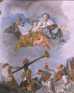 Allegorische Figuren, Detail der Decke der Großen Galerie, 1759-62