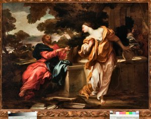 Christus und die Samariterin am Jakobsbrunnen von Gregorio De Ferrari