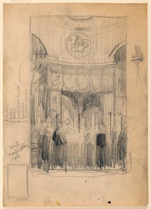 Beerdigung von Kardinal James Gibbons in der römisch-katholischen Kathedrale, Baltimore, MD