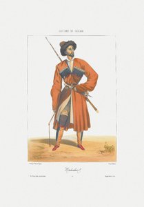 Ein Kabardiner aus: Szenen, Landschaften, Sitten und Kostüme des Kaukasus, 1840 von Grigori Grigorevich Gagarin