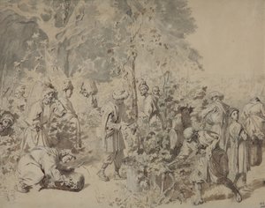 Weinlese, zwischen 1840 und 1847