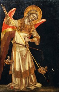 Ein Engel schützt eine Seele vor dem Teufel von Ridolfo di Arpo Guariento