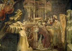 Episode aus dem Alten Testament, von Guariento di Arpo, Fresko aus der Cappella dei Carraresi, Padua, Italien von Guariento di Arpo