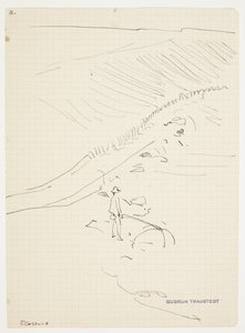 Landschaft mit Netzfischer. Florenz von Gudrun Traustedt
