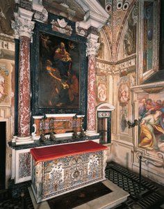 Madonna mit Kind und den Heiligen Petrus und Paulus von Guercino