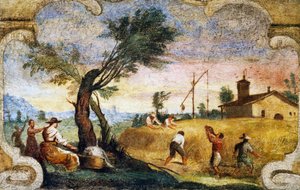 Die Ernte, Fresko von Giovanni Francesco Barbieri, bekannt als il Guercino von Guercino