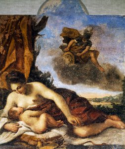 Venus stillt Amor von Guercino