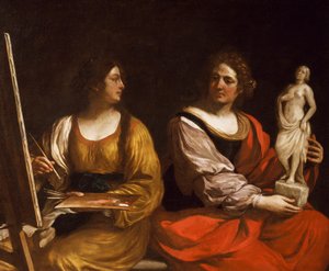 Allegorie der Malerei und Bildhauerei von Guercino