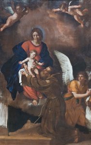 Unsere Liebe Frau präsentiert das Kind dem seligen Felice da Cantalice von Guercino (1591 1666)