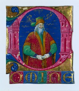 Initiale D[omine] aus einem Chorbuch: König Salomo, ca. 1470-1480 von Guglielmo Giraldi del Magri [or del