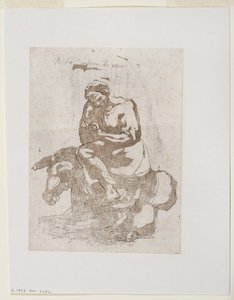 Acidia vestita di nero - Faulheit auf einem Esel sitzend, ca. 1793