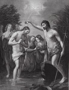 Johannes der Täufer tauft von Guido (after) Reni