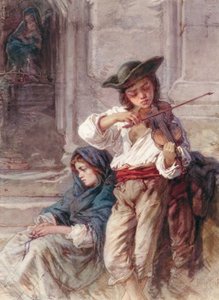 Der junge Geiger, ca. 1880