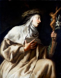 Die heilige Teresa von Ávila vor dem Kreuz, ca. 1621-1663