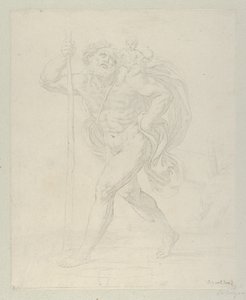 Der heilige Christophorus mit dem Jesuskind auf seiner linken Schulter, ca. 1600-1640 von Guido Reni