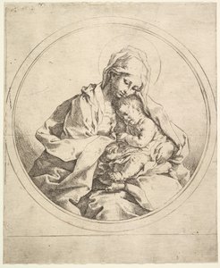 Die Madonna und das Kind im Rund