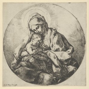 Die Jungfrau, die das Jesuskind hält, mit den Fingern ihrer rechten Hand verborgen, ca. 1600-1640