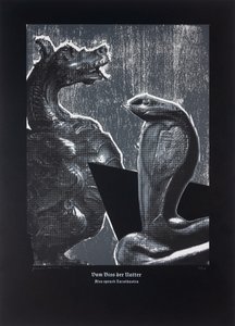 Von der Natter gebissen, Also sprach Zarathustra, 2024 (Holzschnitt und Siebdruck)