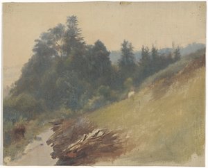 Berghang mit Kiefern von Guillaume Anne van der Brugghen