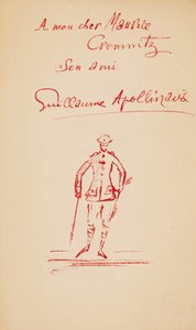 Widmung an Maurice Cremnitz aus "Le Poète Assassiné", 1916 von Guillaume Apollinaire