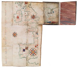Taschenatlas und nautischer Almanach, ca. 1546 von Guillaume Brouscon