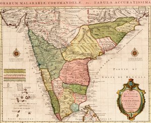 Karte des Indischen Ozeans, um 1722