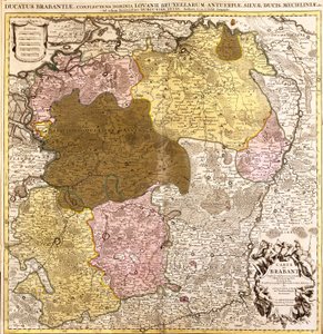 Karte von Brabant (Belgien und die Niederlande) (Radierung)