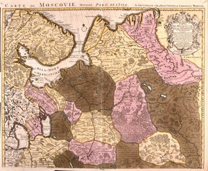 Karte des Großfürstentums Moskau (Russland)